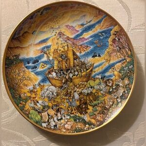 1991 Franklin Mint Two by Two Noah’s Ark Bill Bell Porcelain Plate